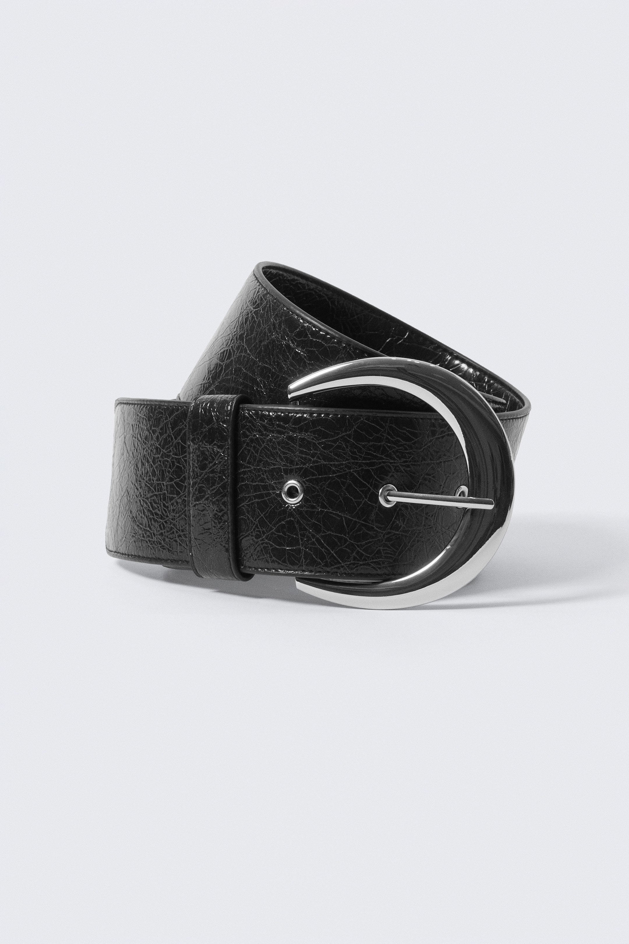 Dark Navy Blue - Wide Faux Leather Belt