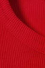 Red - Slim Fit Ribbed Cotton T-shirt - 4