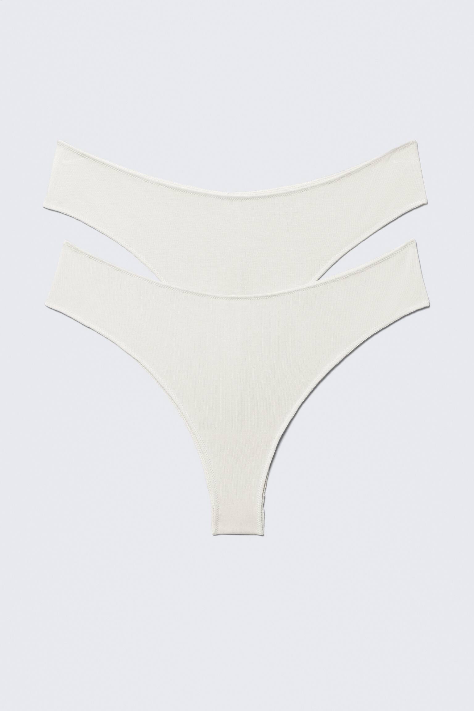 2-pack Mid-Rise Brazilian Briefs - Licht taupe/Zwart - 2