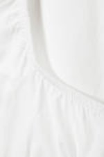 White - Short Sleeve Square Neck Blouse - 1