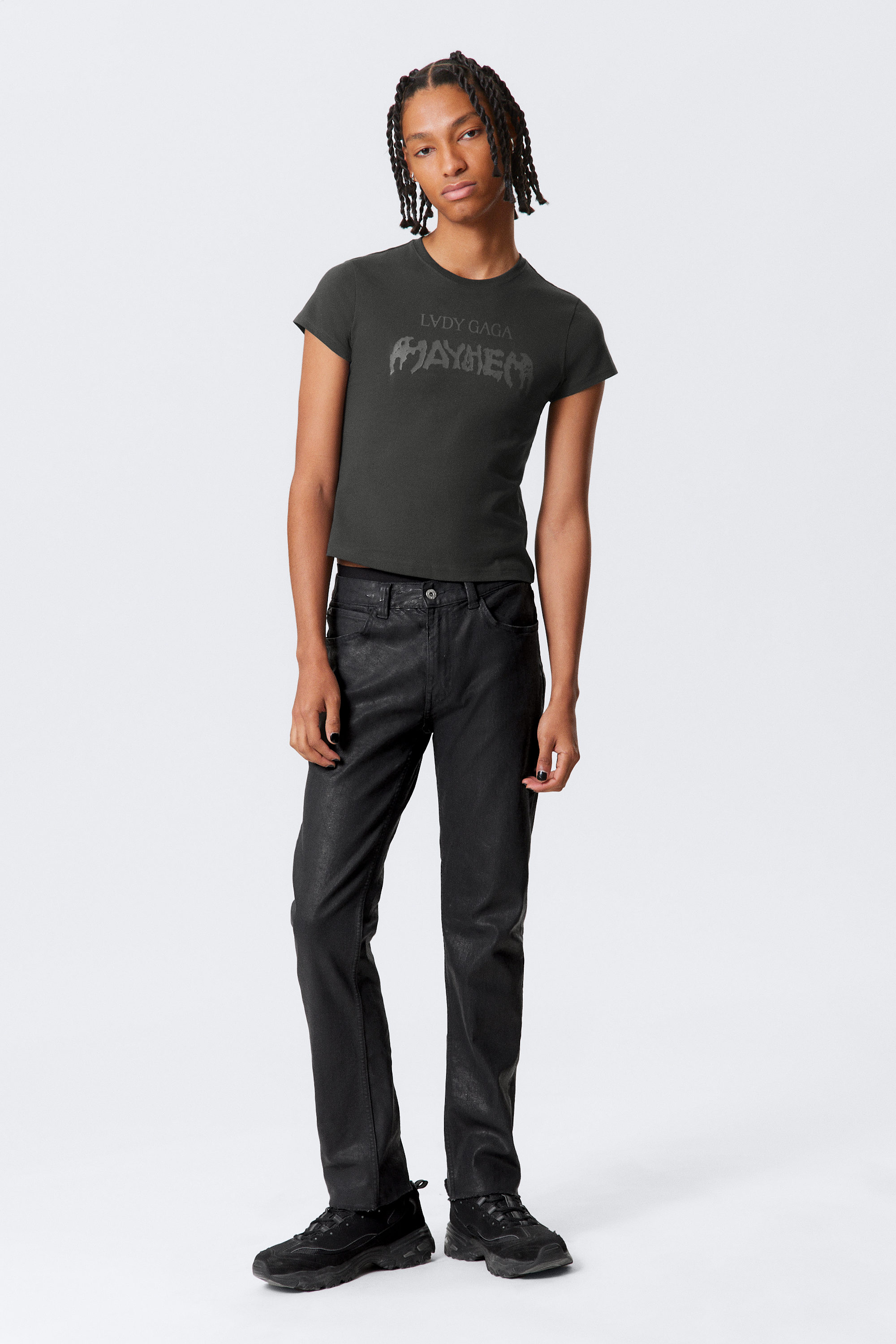 Off-black - Gaga Baby Tee - 2