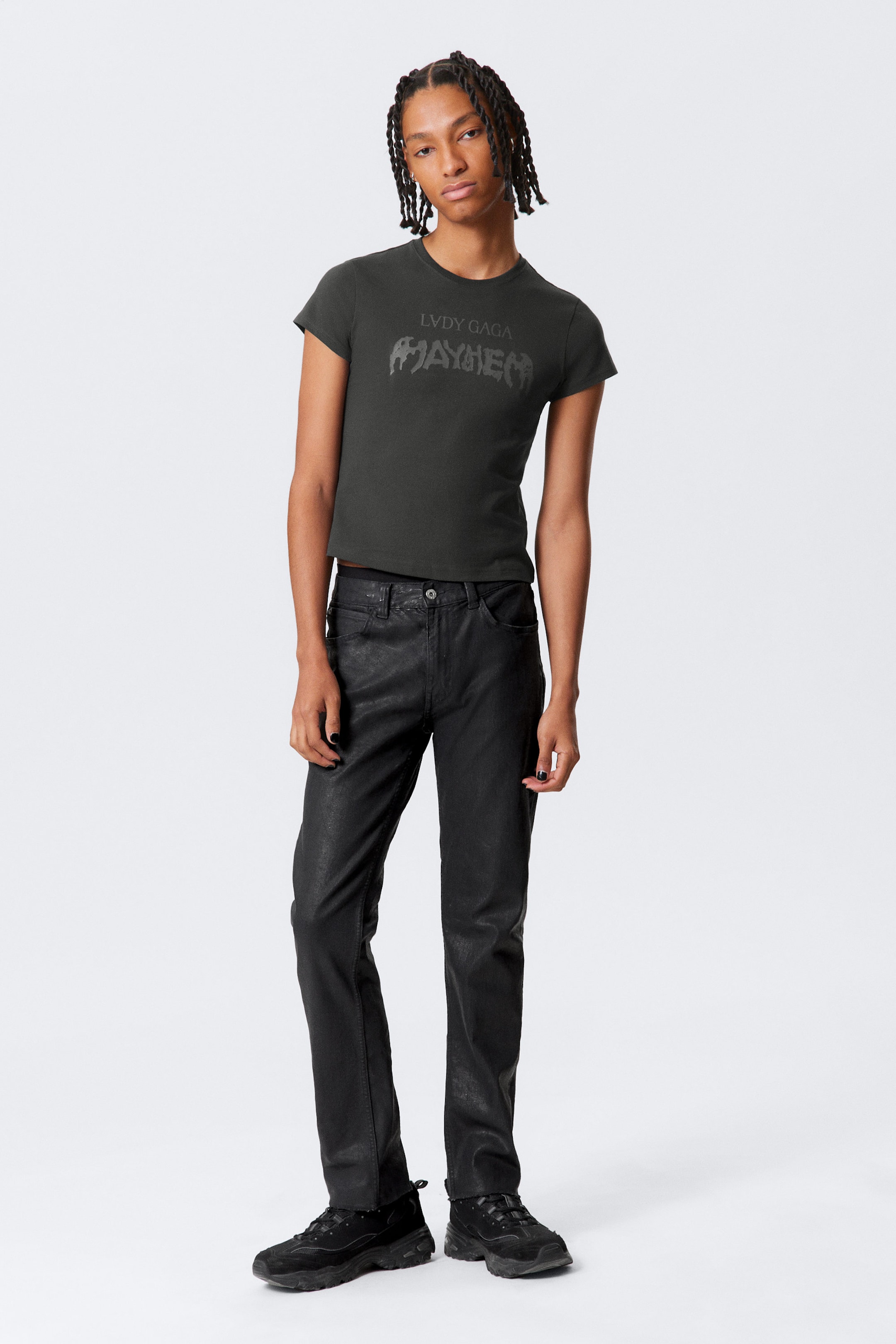 Off-black - Lady Gaga Baby Tee - 2