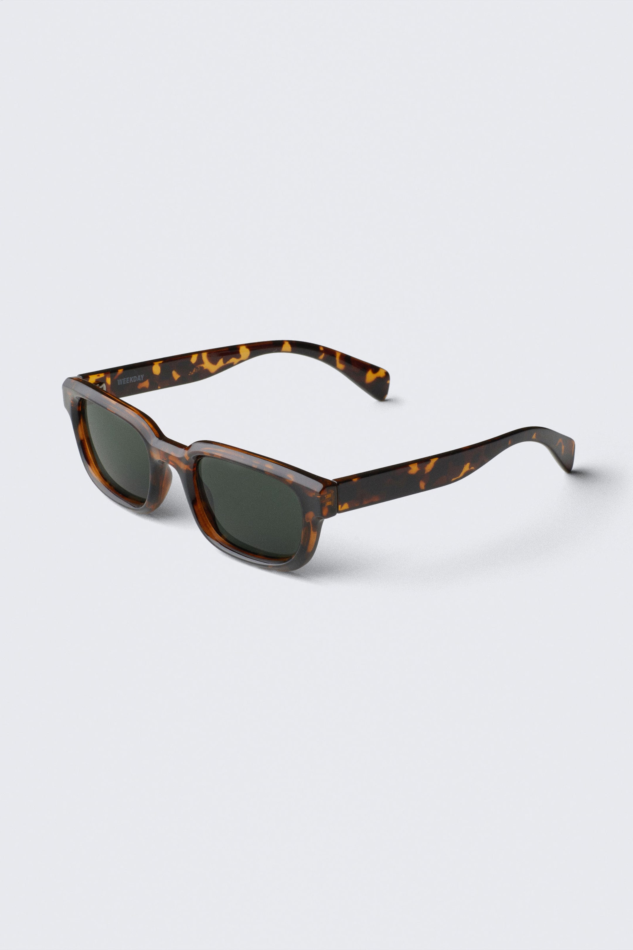 Tortoiseshell - mörka linser - Rektangulära unisex-solglasögon - 3