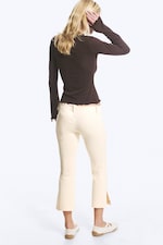 Dark Brown - Ribbed slim fit cardigan - 2