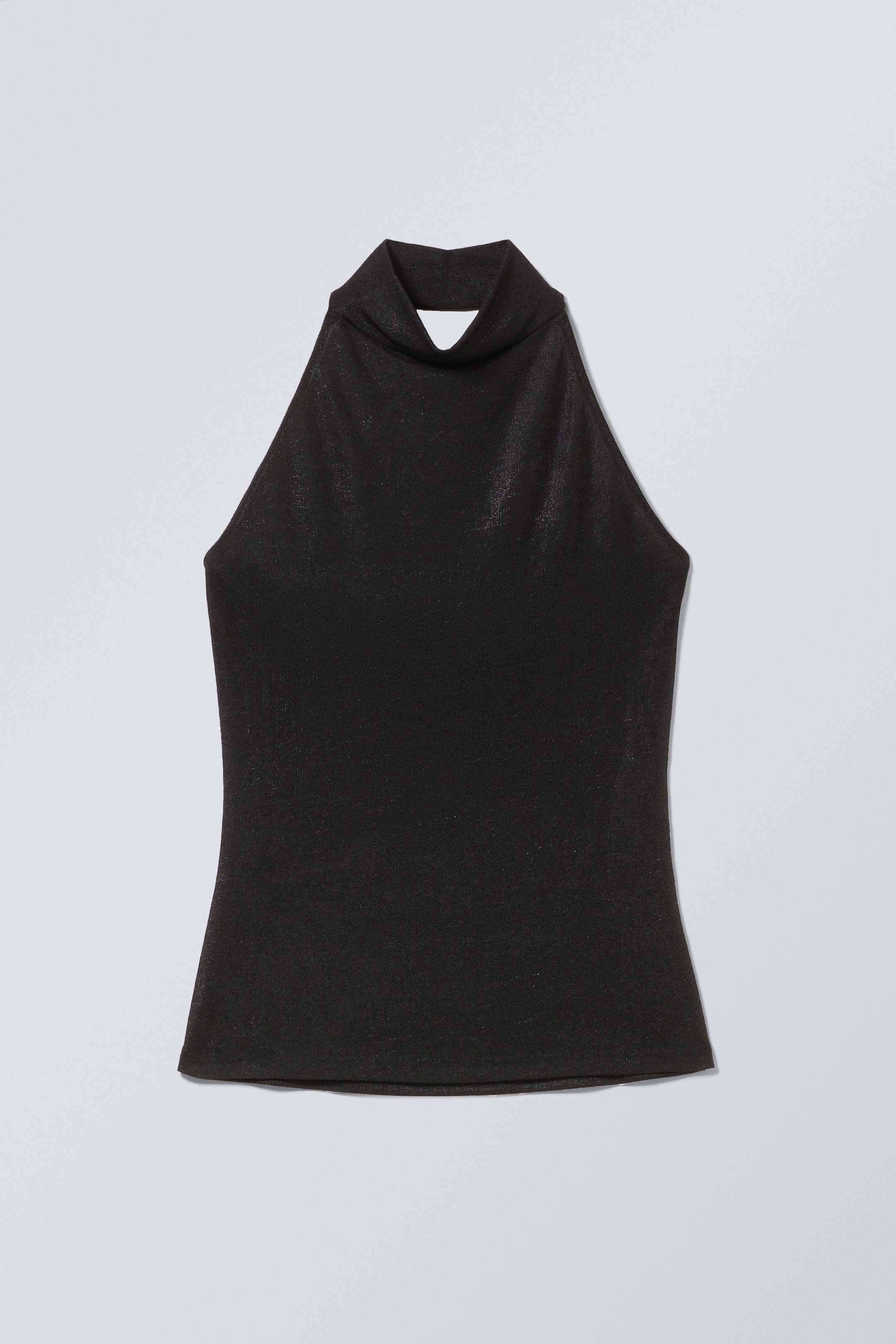 Näytä suurempi kuva: Kiiltävä halterneck-toppi - Musta - NAISET | H&M FI 1