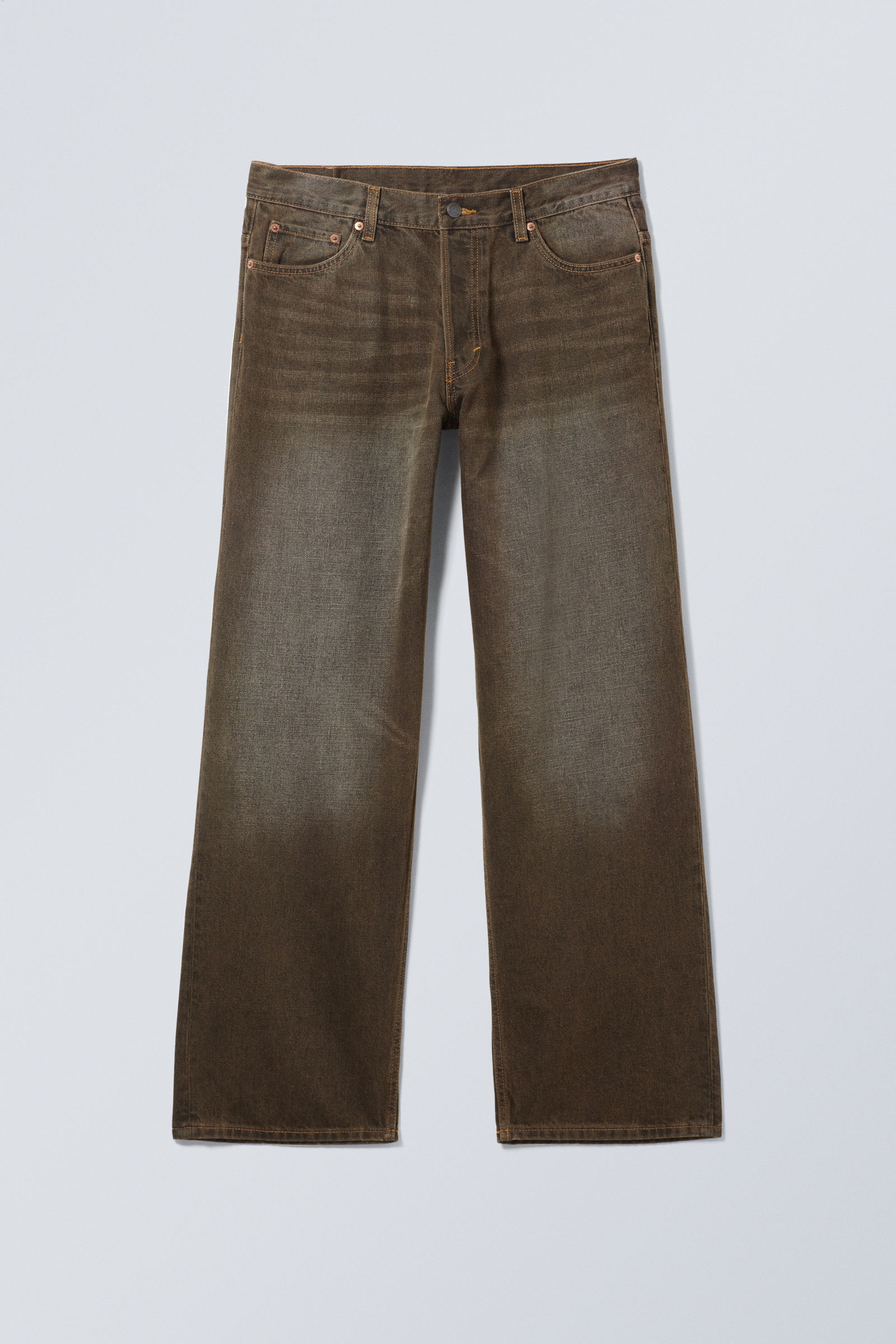 Topaz - Dark Brown - Sphere Low Rise Loose Straight Leg Jeans - 0