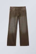 Topaz - Dark Brown - Sphere Low Rise Loose Straight Jeans - 0