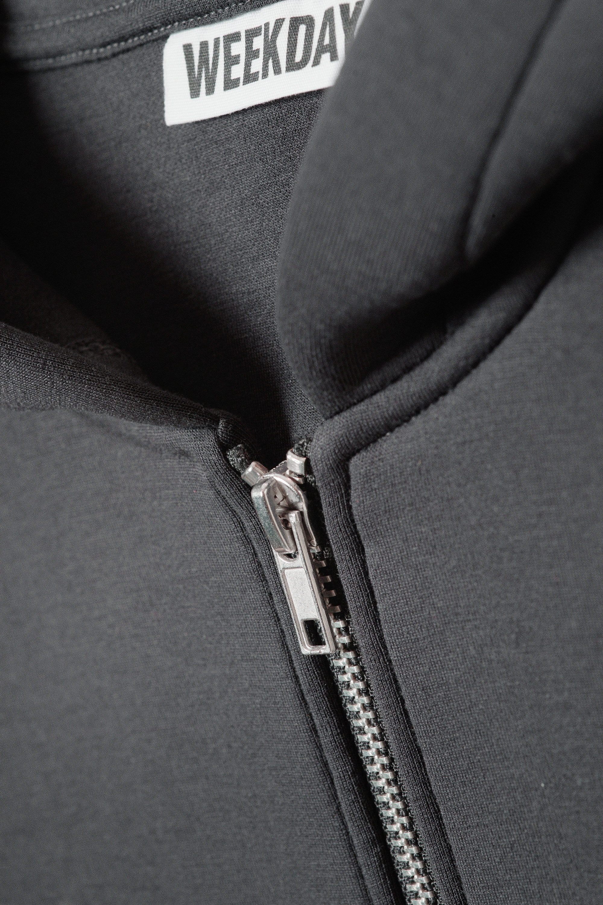 Mörkgrå - Oversized Scuba Zip-hoodie - 3