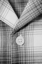 Checked White - Relaxed Flannel Pyjama Shirt - 6