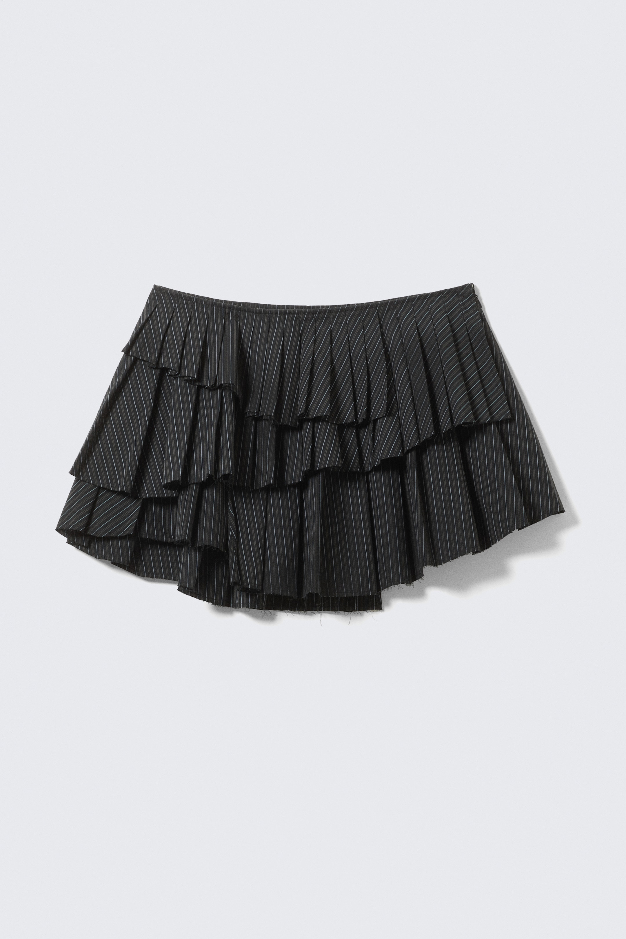 Visualizza immagine più grande: Minigonna a strati con pieghe - Nero a righe - DONNA | H&M IT 4