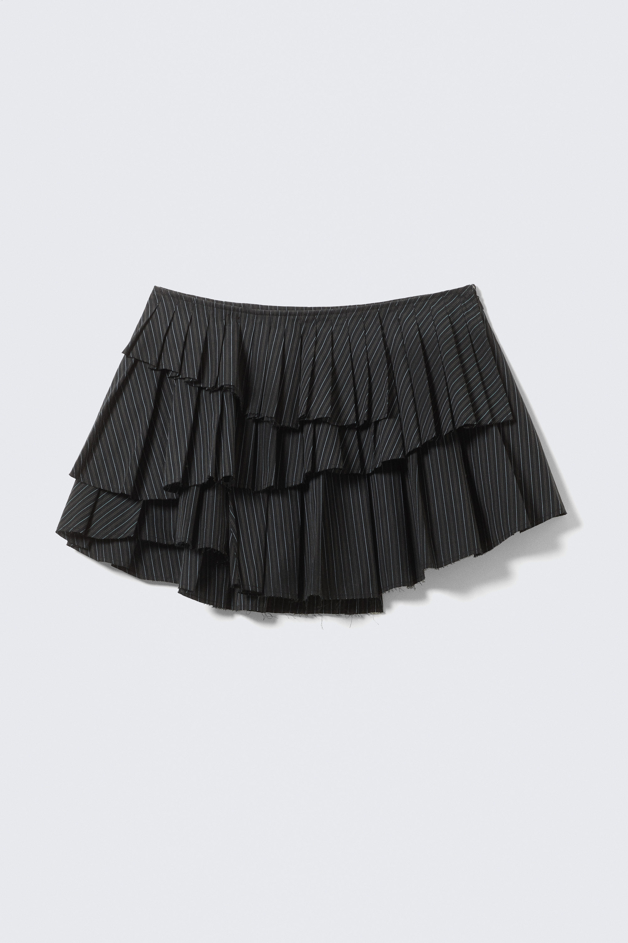 asymmetric pleated wrap mini skirt - Dusty Dark Green Check | Monki WW