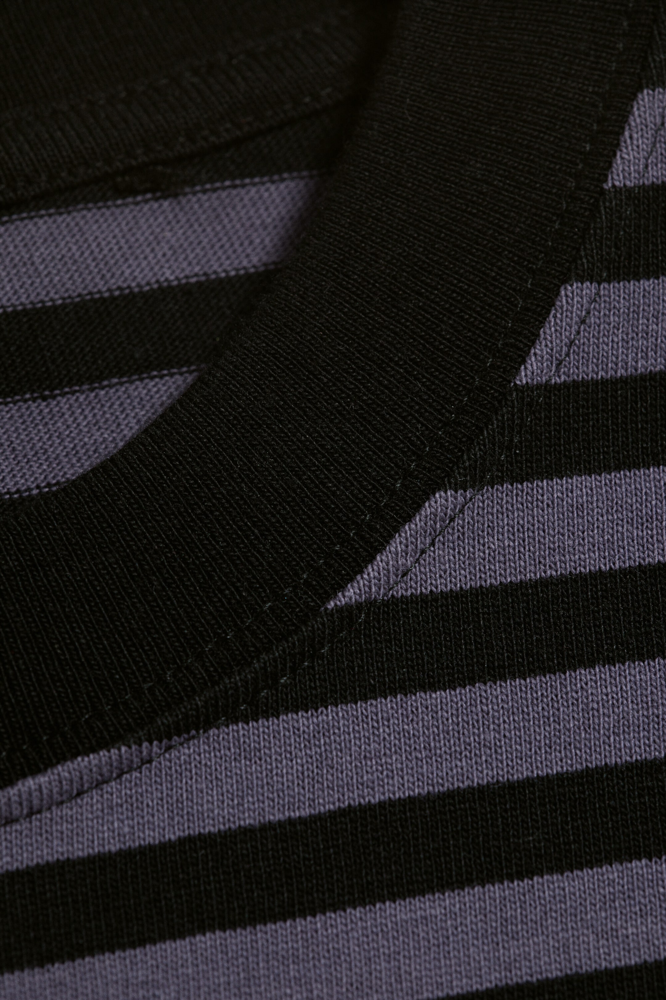 Lilas rayé/Noir - T-shirt ample à manches longues - 4