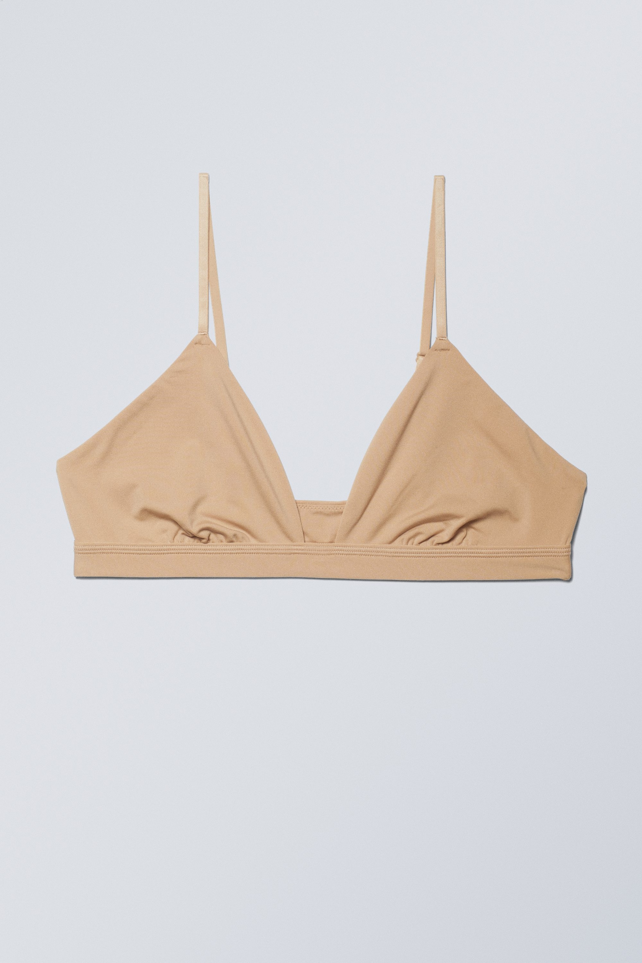 Beige - Soft Triangle Bralette - 0
