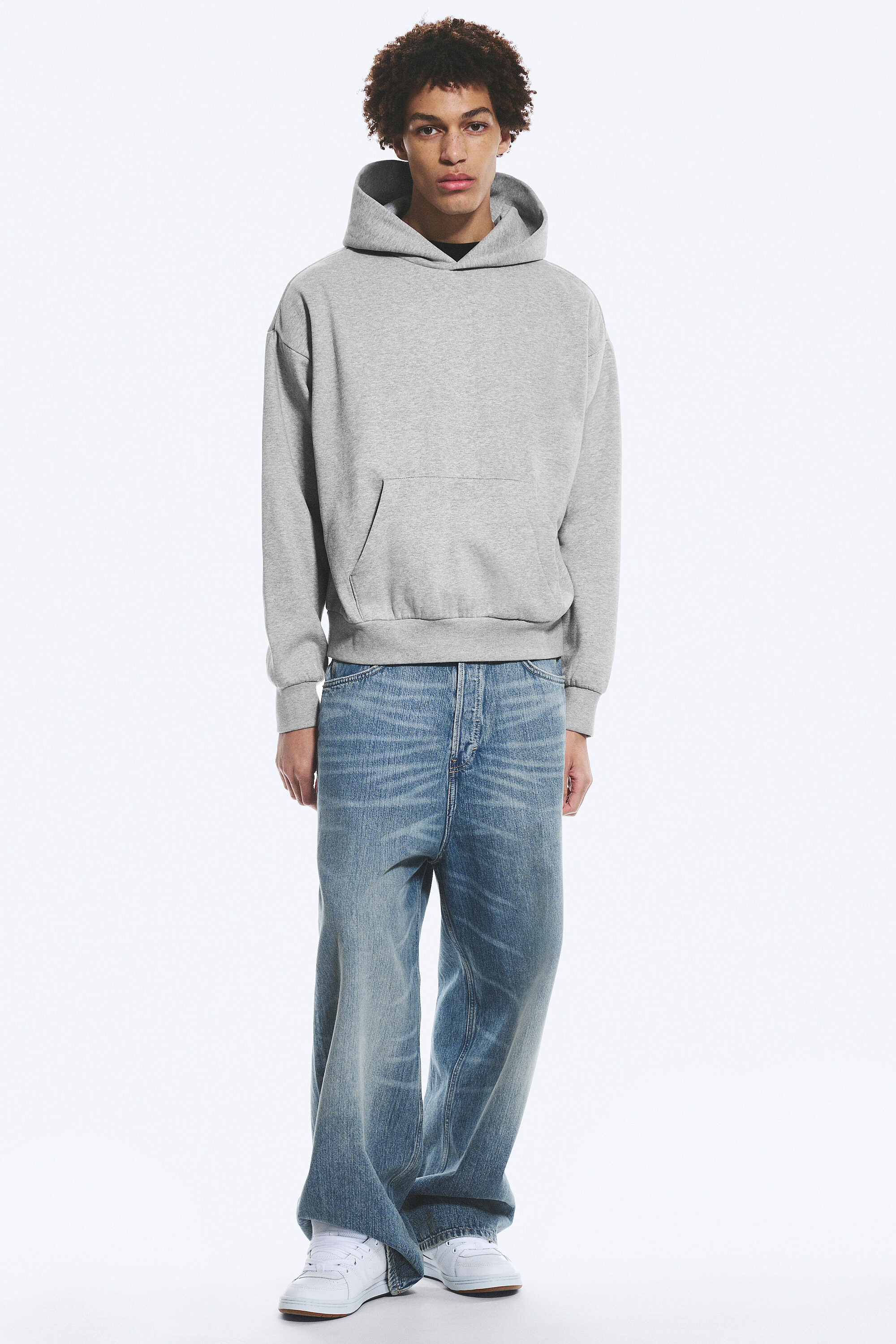 classic zip hoodie - Grey Melange | Weekday WW
