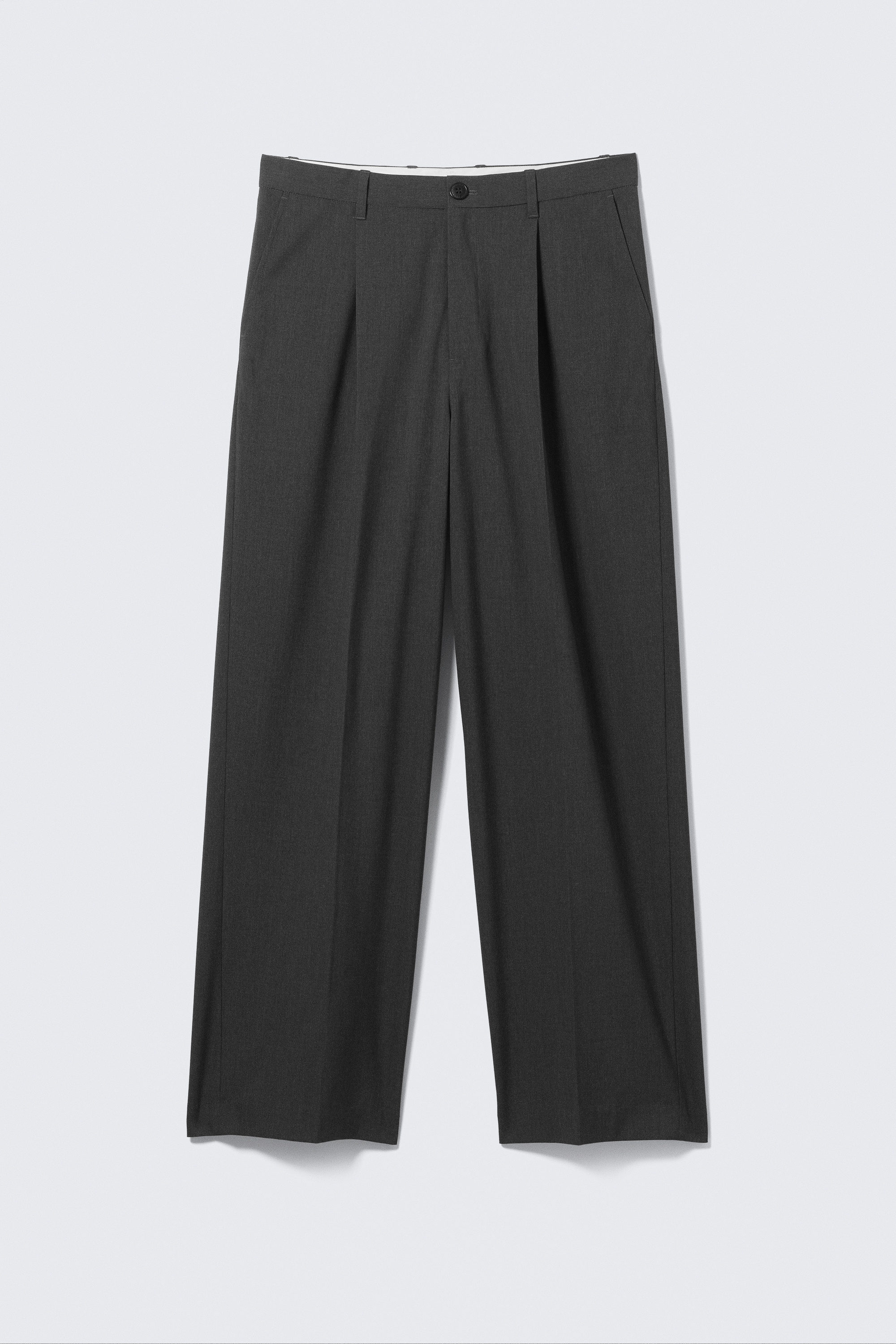 Dark Grey - Uno Loose Suit Trousers - 4