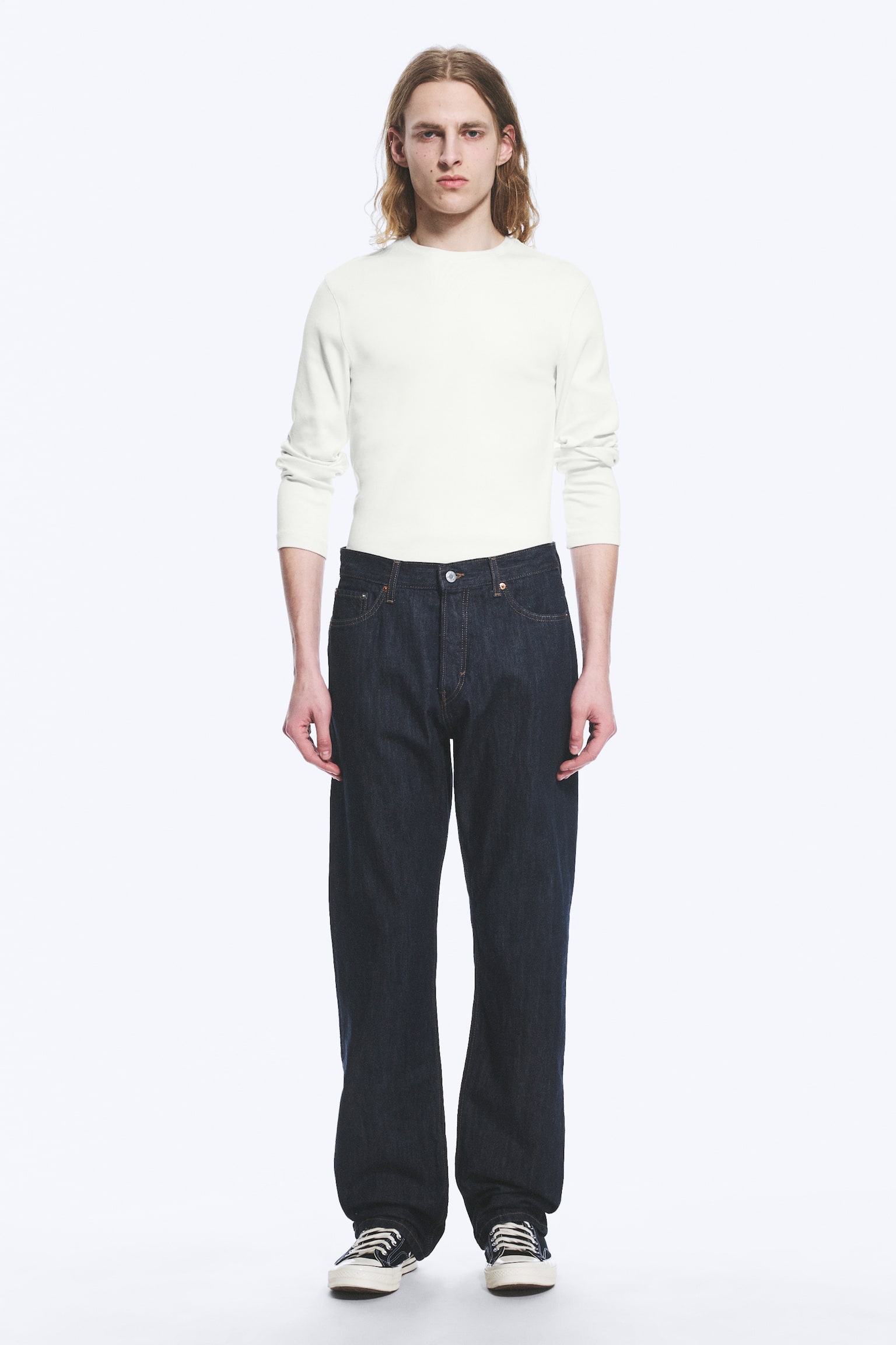 Dżinsy Space Mid Rise Relaxed Straight Leg - Blue Rinse - Ciemnoniebieski/Ghost Blue - Light Blue/Second Blue - Medium Blue/Kourtney Blue - Dark Blue/Tuned Black - Black/Risso Black - Black/Morning Blue - Dark Blue/Blue Stream - Medium Blue/Iron Blue - 1