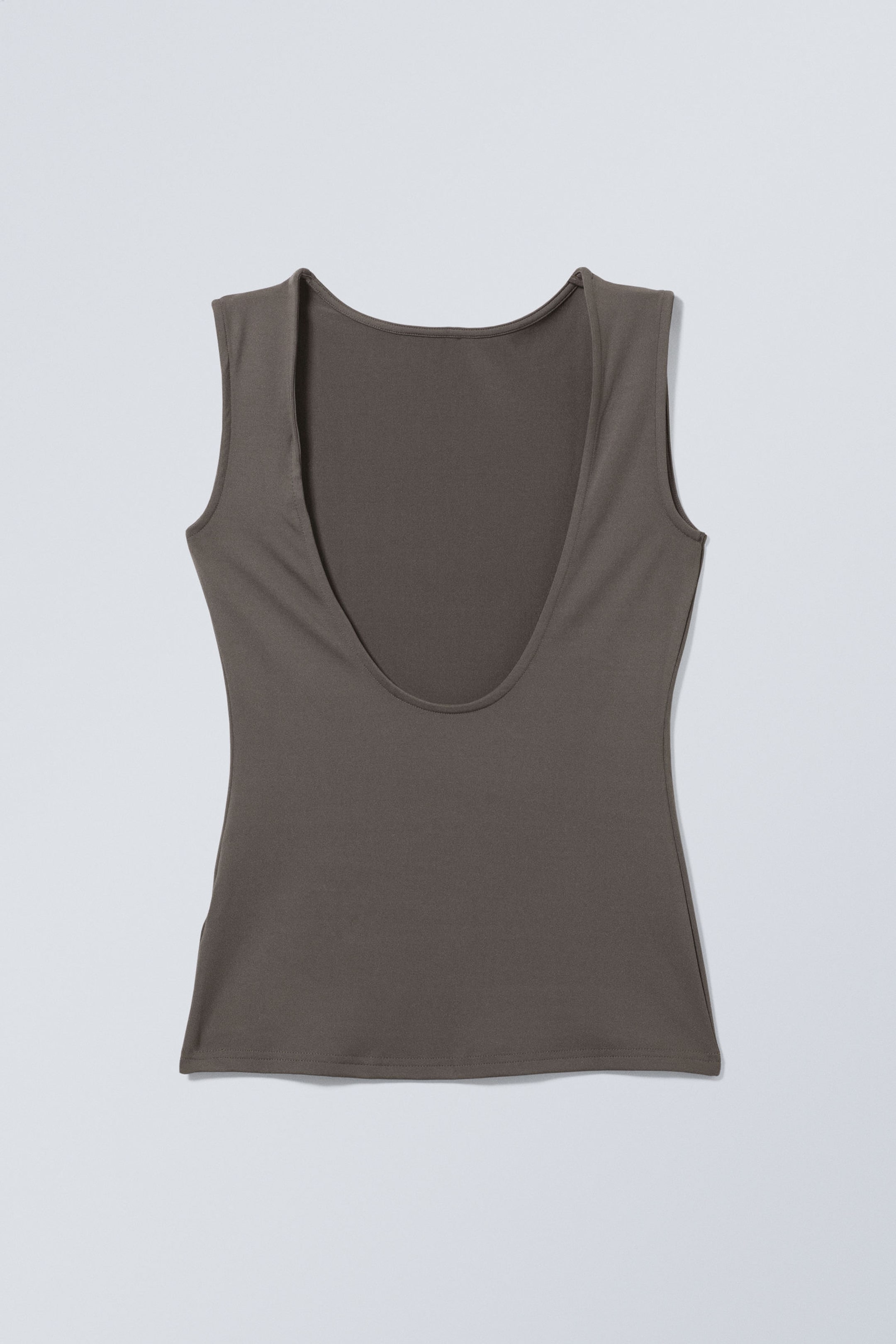 Dark Khaki Green - Alba Open Back Top - 1