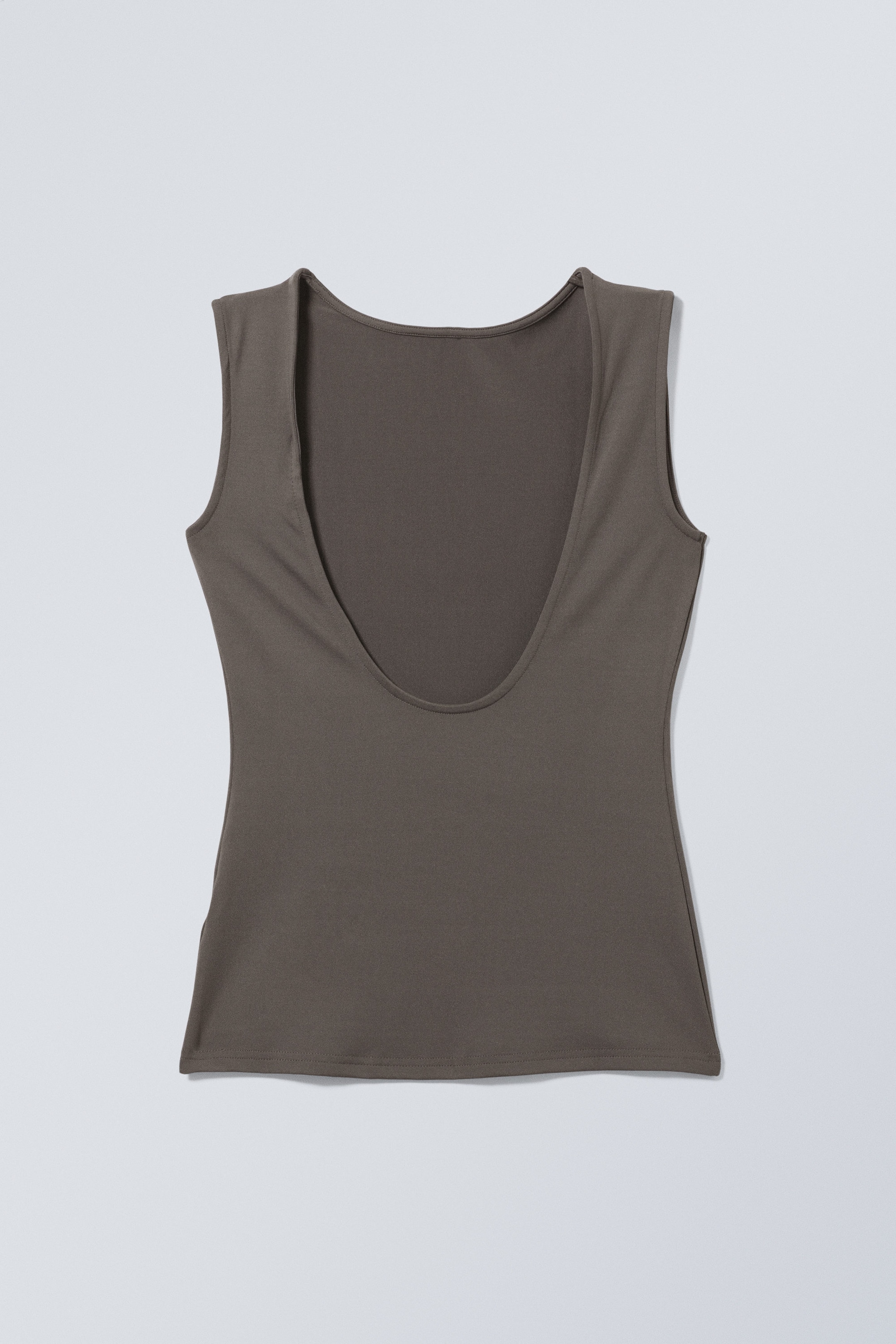 Donker kakigroen - Alba top met open rug - 1