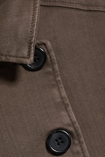 Dark Brown - Fitted Double-Breasted Cotton Twill Jacket - 6