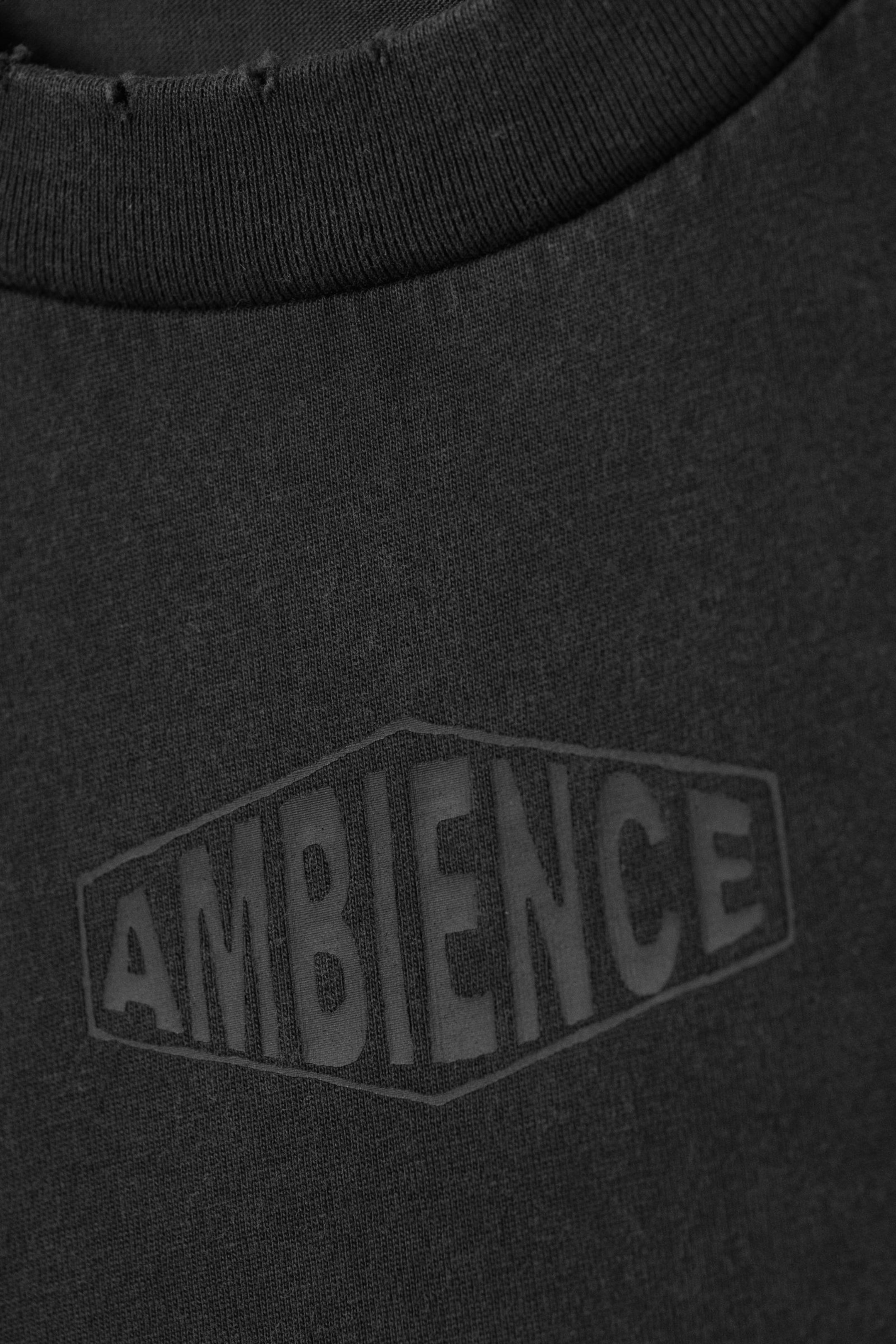 Svart - Ambience - Grafisk boxig kortärmad T-shirt i bomull - 4