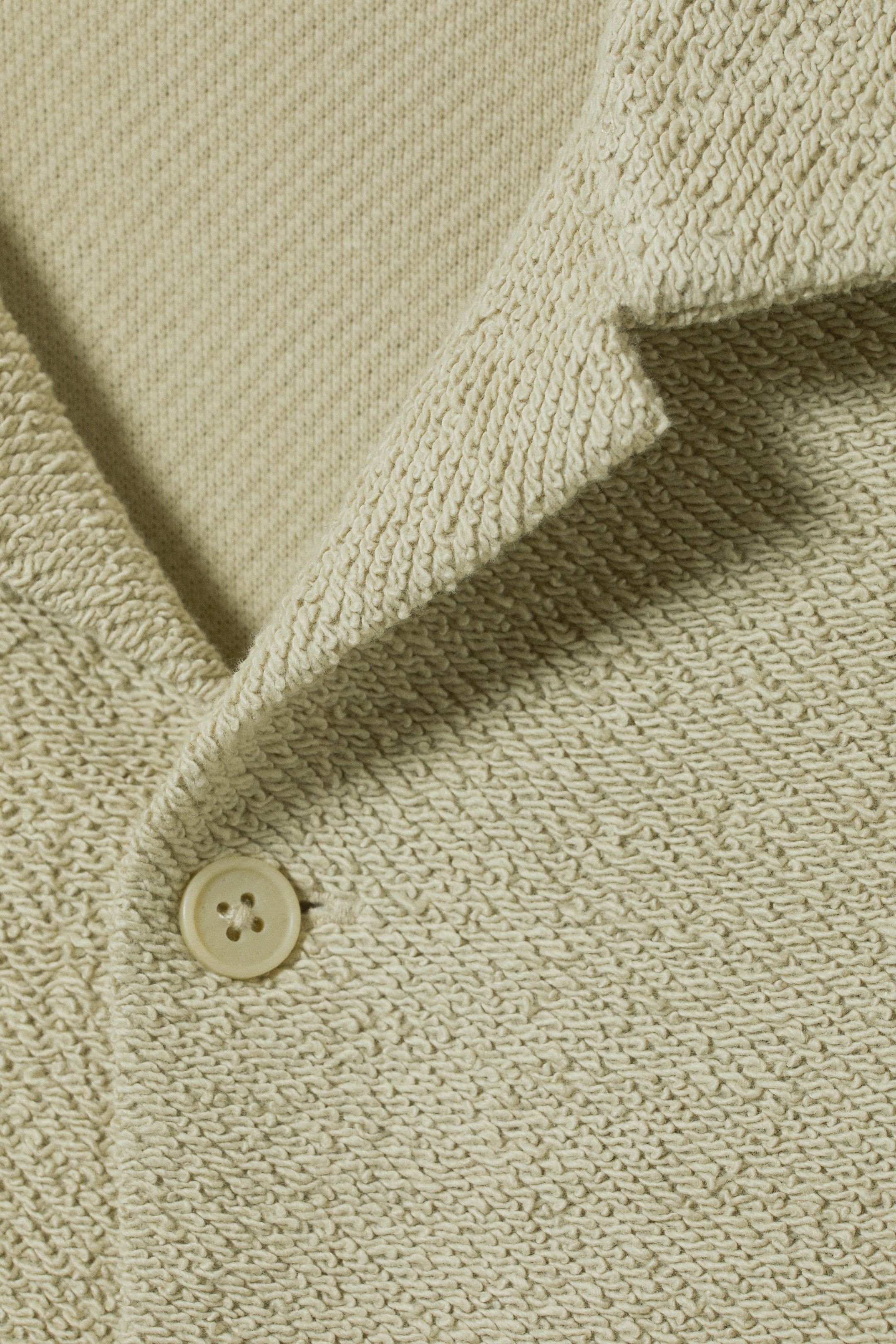 Vert clair poudré - Chemise décontractée en coton éponge - 1