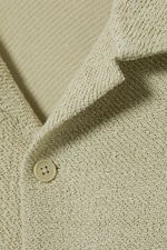 Vert clair poudré - Chemise décontractée en coton éponge - 1