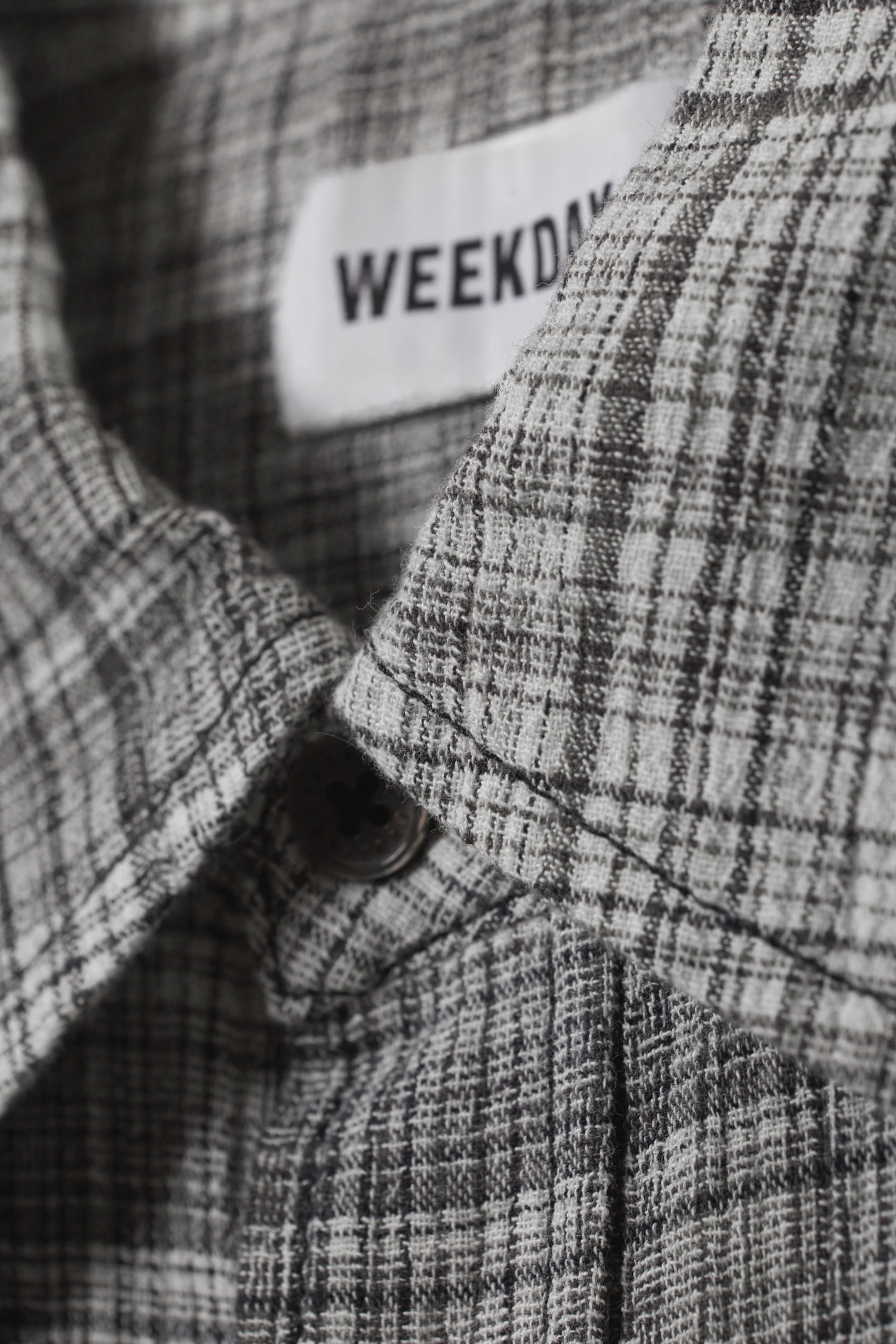 Black Check - Oversized Checked Short Sleeve Shirt - 1