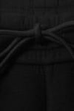 Black - Loose Fit Scuba Sweatpants - 5