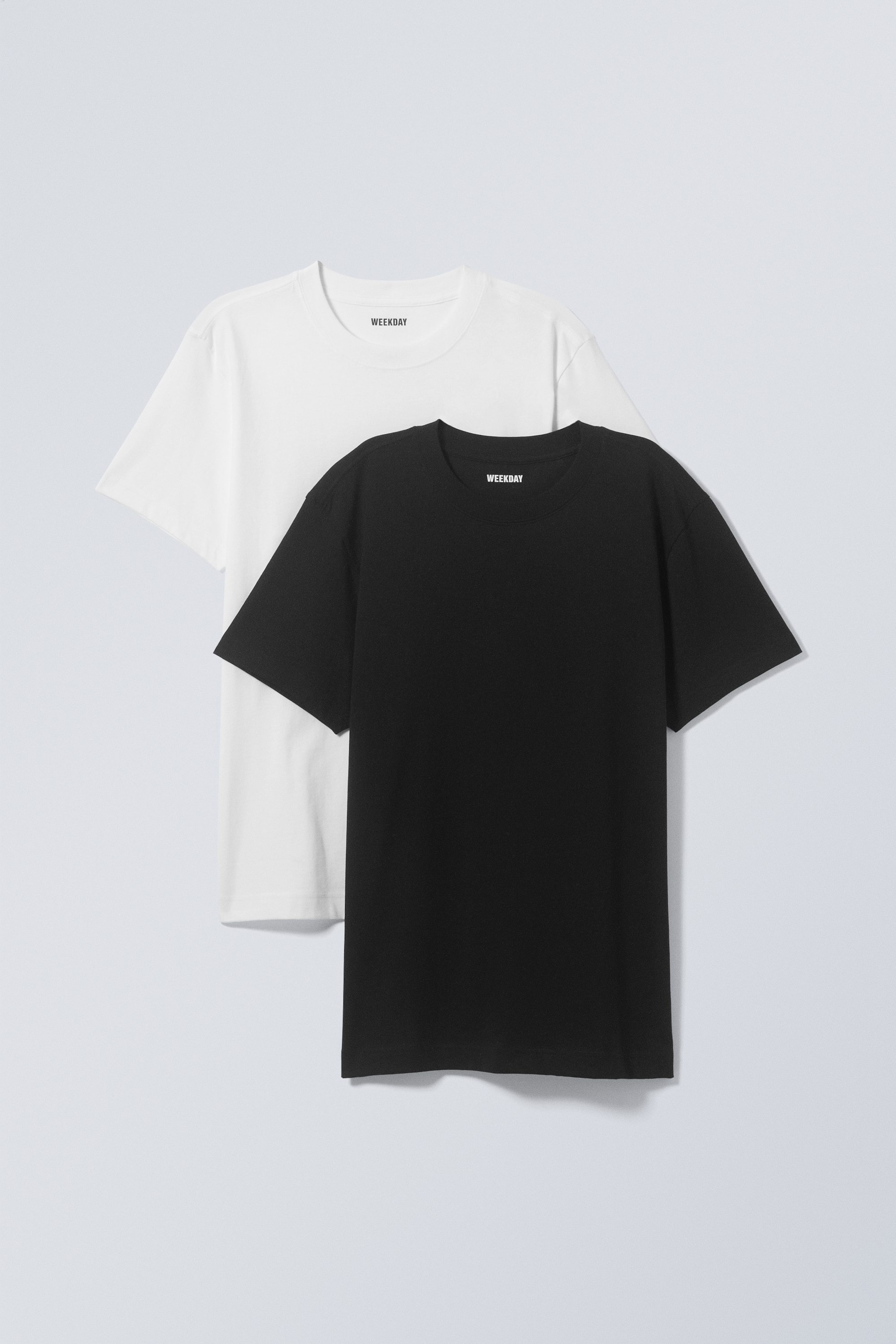 Black White - 2-pack Relaxed Midweight T-shirt - 0