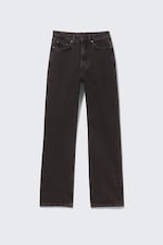 Echo Black - Black - Rowe Super High Waisted Regular Straight Leg Jeans - 5