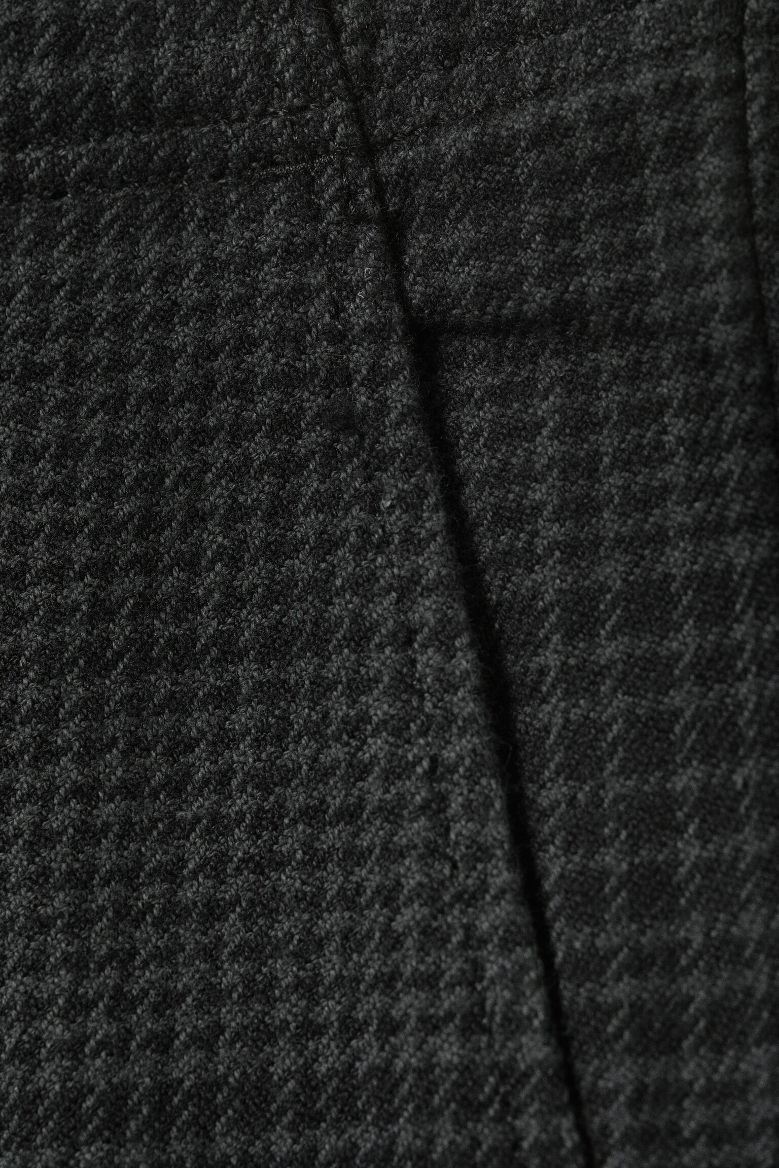 Relaxed Drawstring Suit Trousers - Checked Black - 2