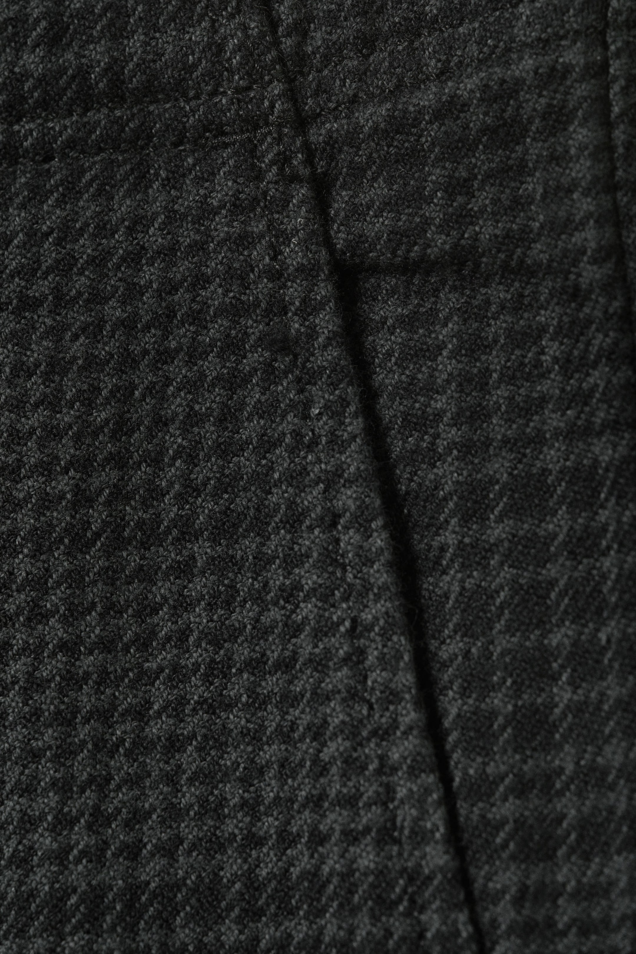 Checked Black - Relaxed Drawstring Suit Trousers - 2