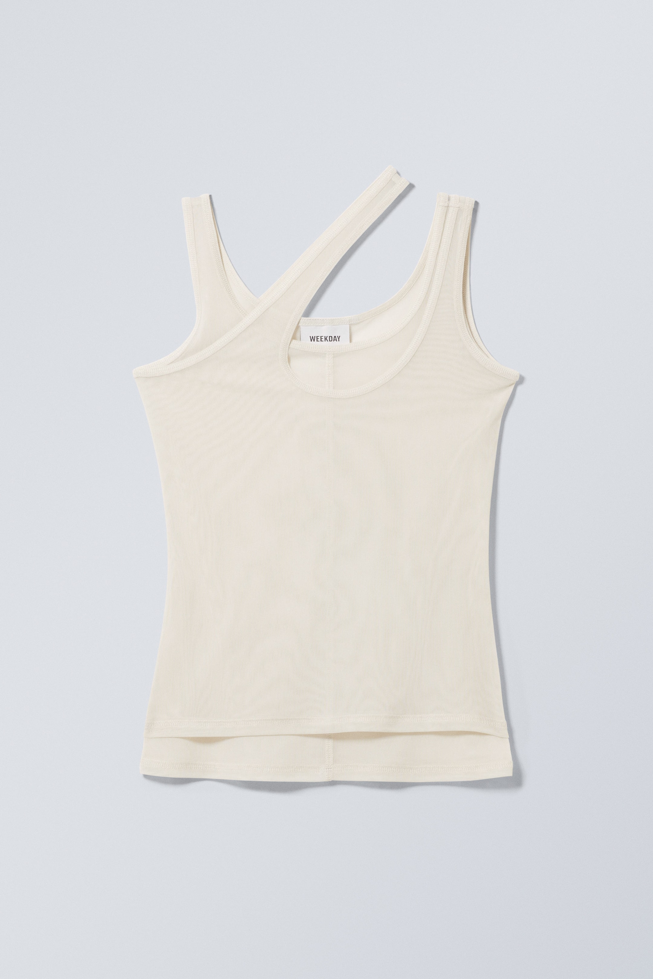 Beige - Tanktopp i to lag - 0
