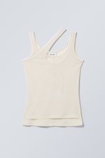 Beige - Tanktopp i to lag - 0