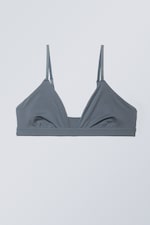 Blue - Soft Triangle Bralette - 0