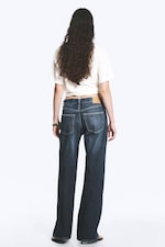 Misty Blue - Dark Blue - Helix Low Rise Regular Flared Jeans - 3