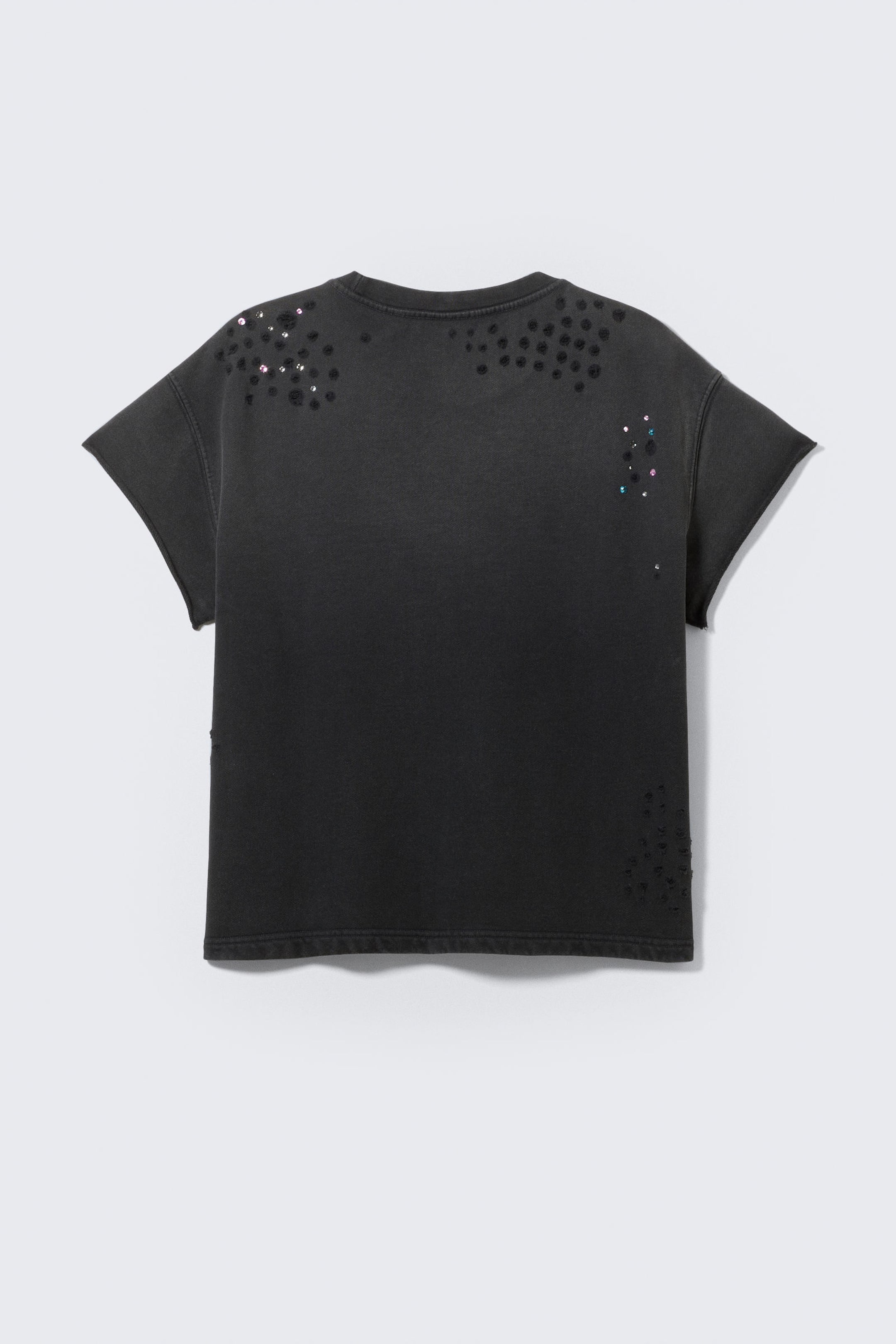 Faded Black - CM x LB Boxy Crystallised Unisex T-shirt - 8