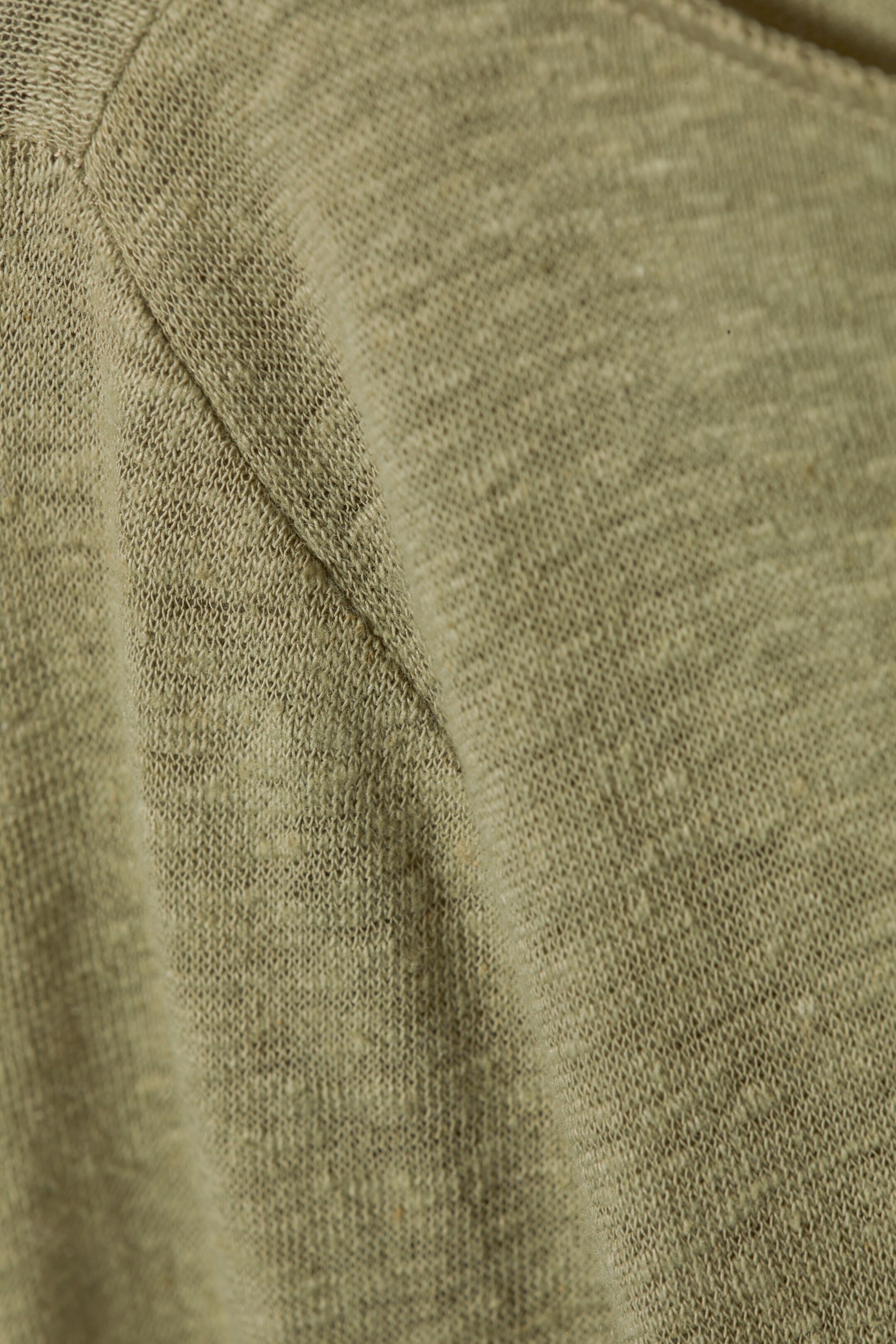 View larger image: Linen Blend Long Sleeve Top - Light Khaki Green - Ladies | H&M GB 2
