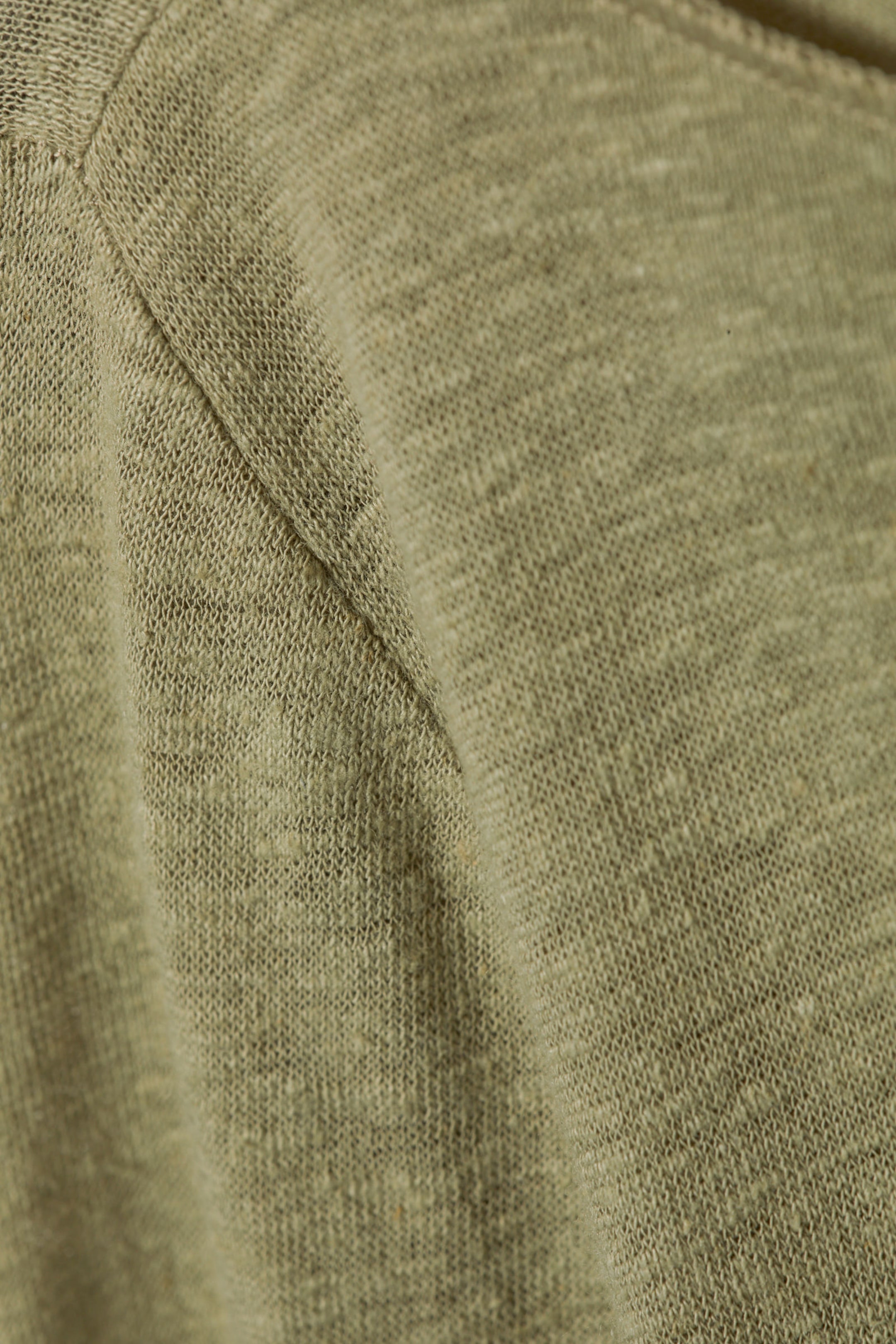 Helles Khakigrün - Langarmshirt aus Leinenmischung - 1