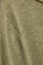 Helles Khakigrün - Langarmshirt aus Leinenmischung - 1