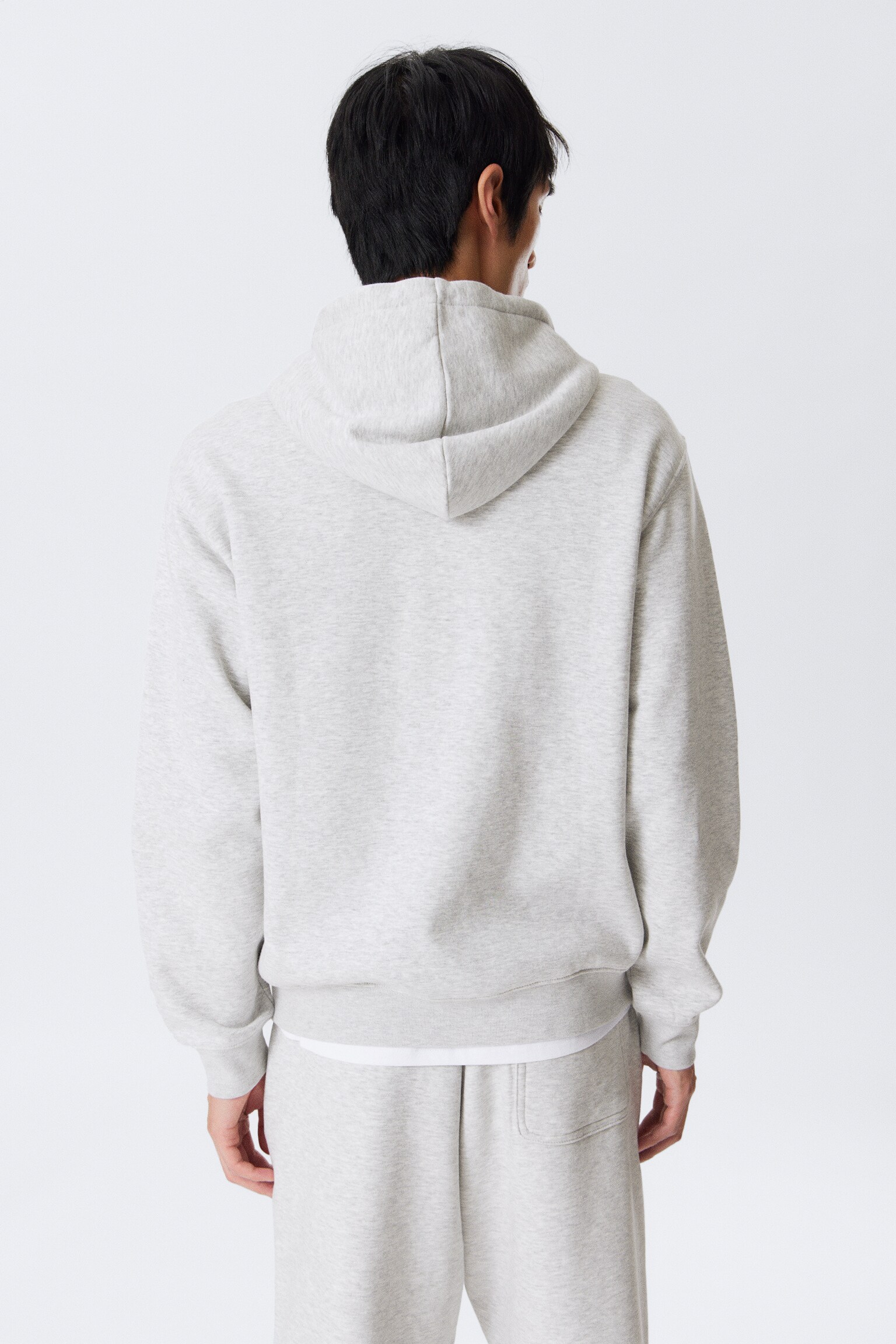 Klassisk Zip Hoodie - Gråmeleret/Navy Blue/Sort - 4