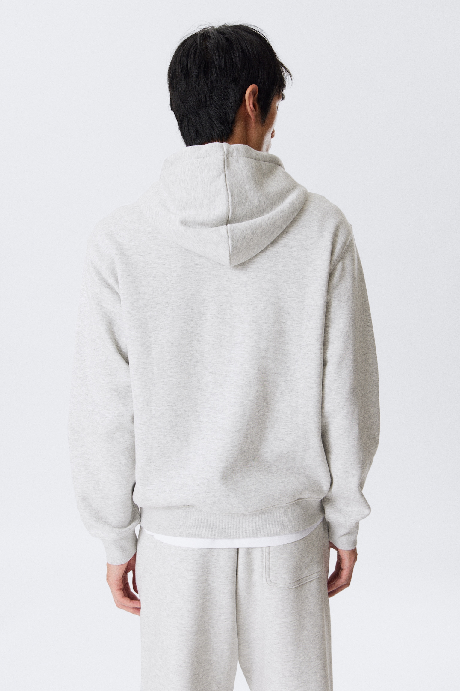 Classic Zip Hoodie - Grey Melange/Black/Navy Blue - 5