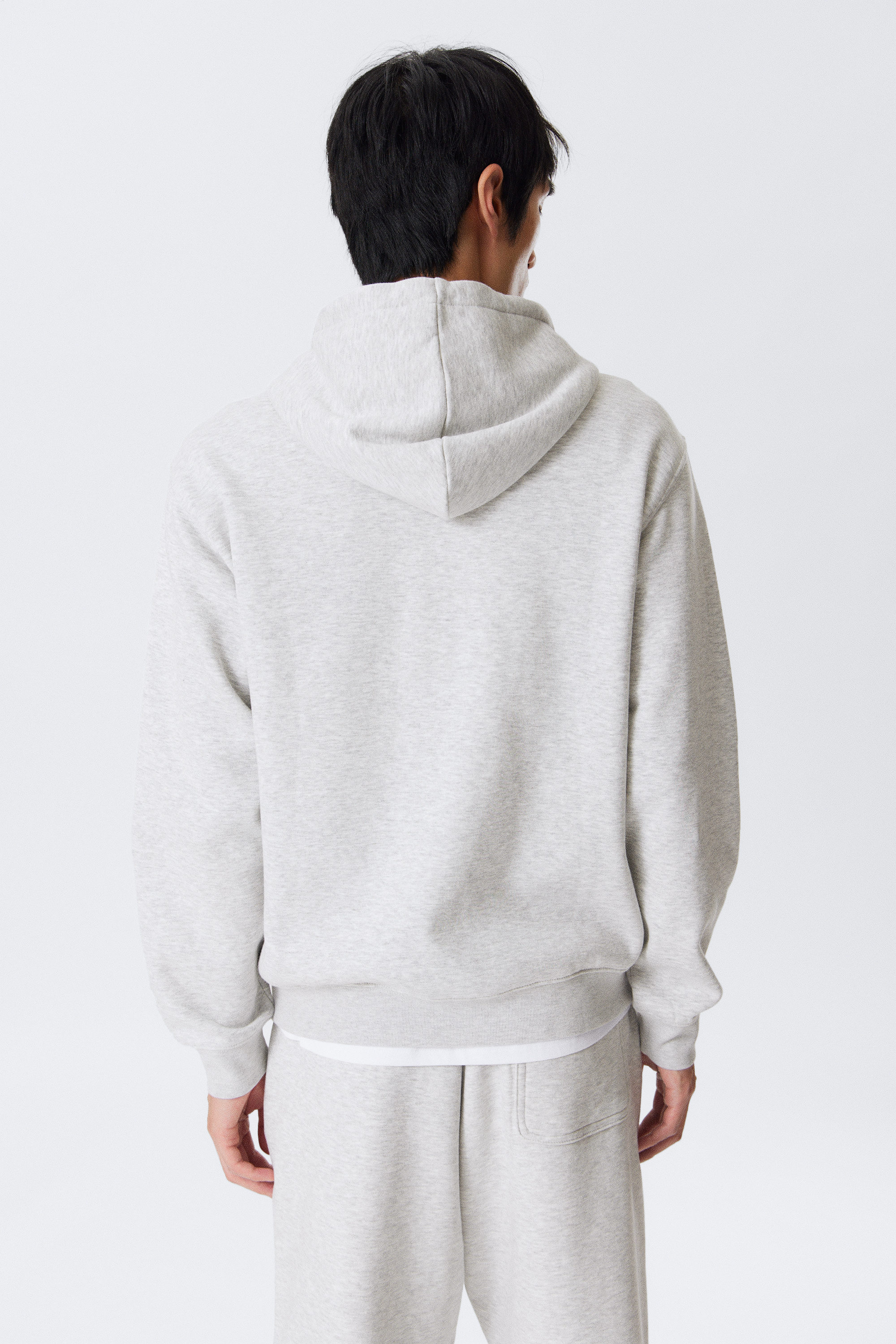 Grey Melange - Classic Zip Hoodie - 2