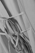 Dusty Grey - Long-Sleeved Open Back Tie Shirt - 7