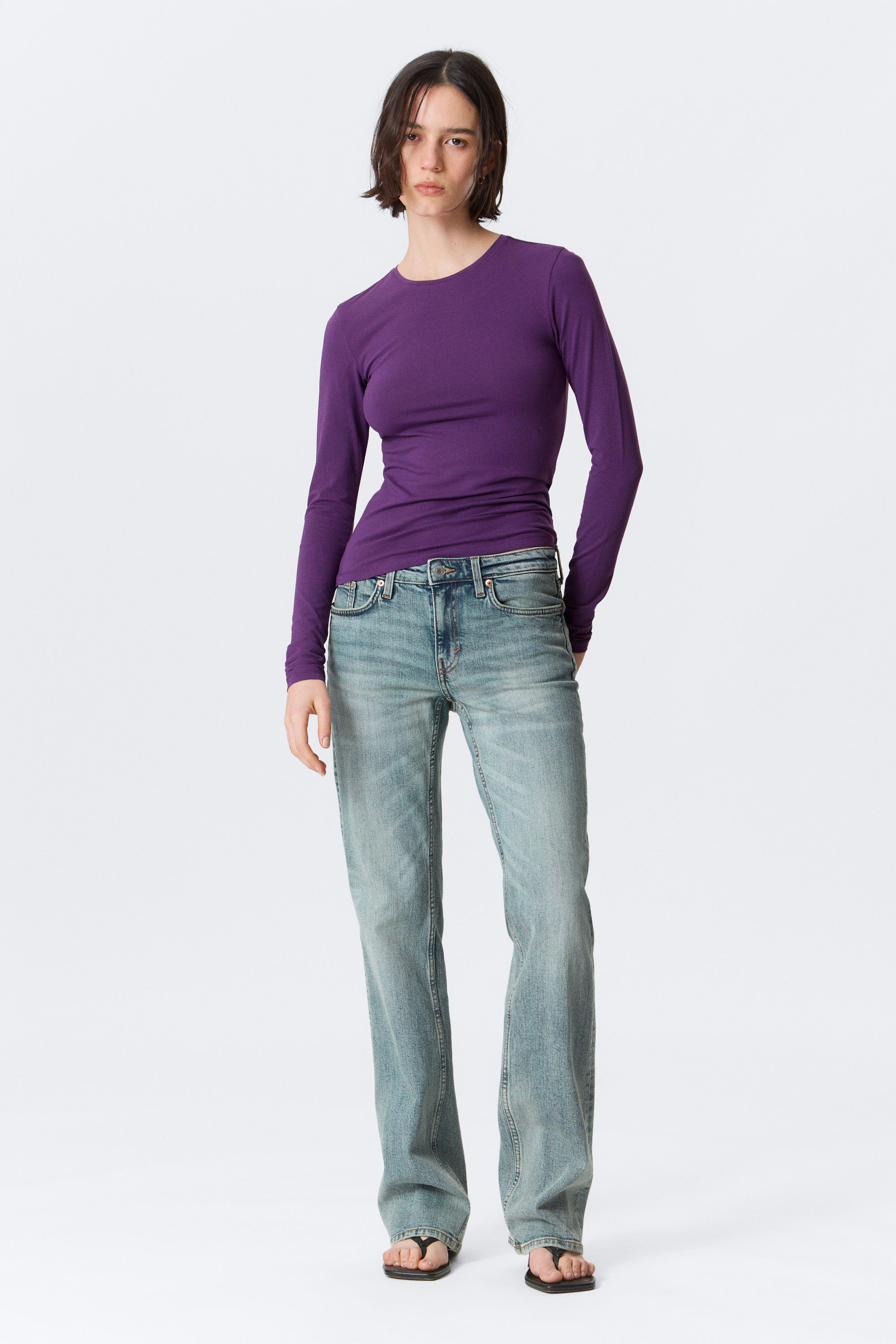 Dark Purple - Slim Fitted Long Sleeve - 2