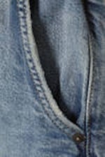 Torn Blue - Medium Blue - Low Rise Loose Fit Denim Joggers - 6