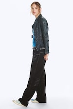 Whiskers Black - Black - Messy Low Rise Regular Straight Jeans - 2