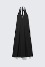 Noir - Robe longue dos nu sans manches - 0