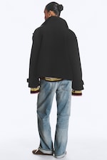 Dark Blue - Funnel neck jacket - 4