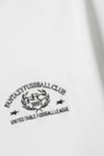 White - Fantazy Fussball Club - Boxy Graphic Printed T-Shirt - 1
